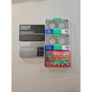 Maxell UR 90 Minute, 2 C90 Blank Audio Cassette Tapes Normal x 3 NEW Sealed